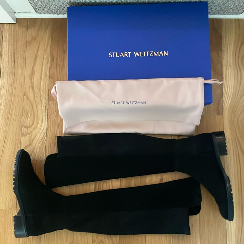 Stuart Weitzman Over the Knee Boot. Black suede. Size 7M